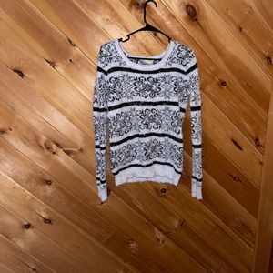 Black and white sweater